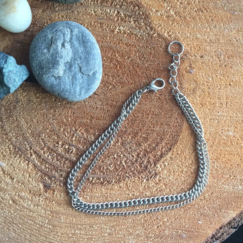 Two chain ankle bracelet